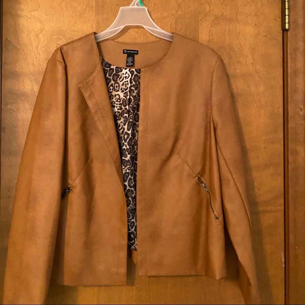 Leather look jacket